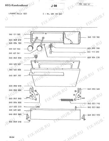 Схема №1 LAVBELLA 1003 с изображением Мини-ручка для посудомойки Aeg 8996454239402